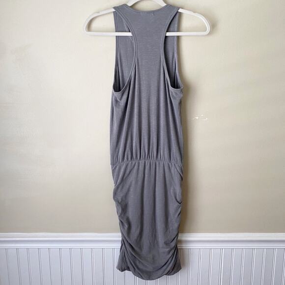 Sundry | Uptown Scrunched Mini Tank Dress Racerback Athleisure Gray Size 0 - Picture 5 of 7